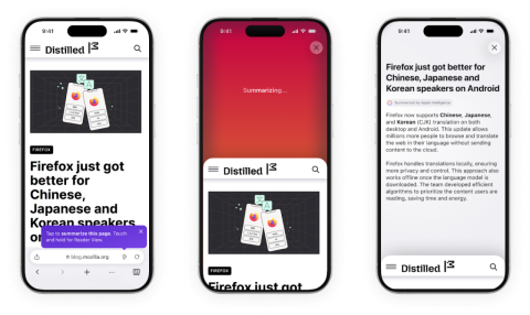 iOS版Firefoxにページ要約機能が追加