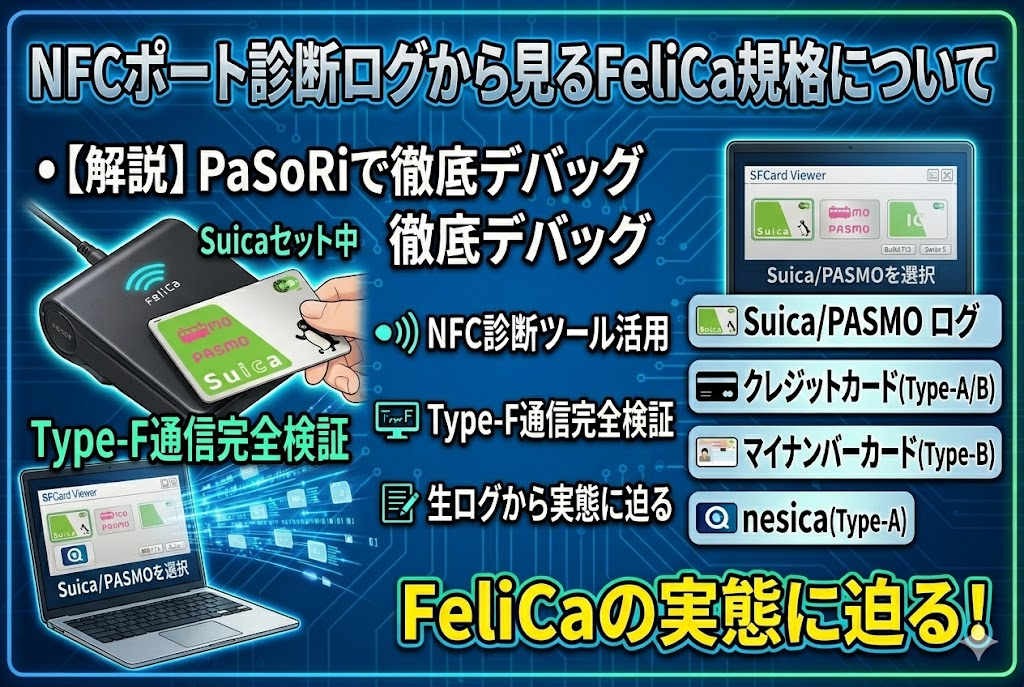 NFCポート診断ログから見るFeliCa規格について