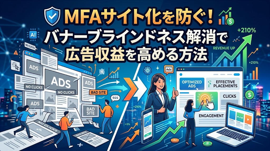 MFAサイト化を防ぐ！バナーブラインドネスを解消し広告収益を高める方法