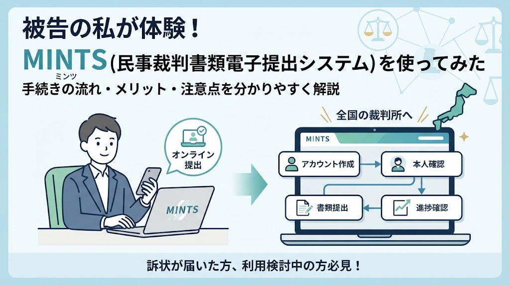 【体験談】被告として使ってみた！民事裁判電子提出システム「mints」の使い方と答弁書提出ガイド