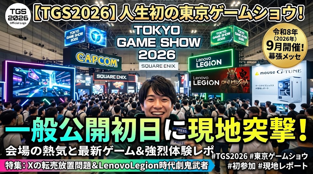 【TGS2026】人生初の東京ゲームショウ！一般公開初日に現地突撃してきた